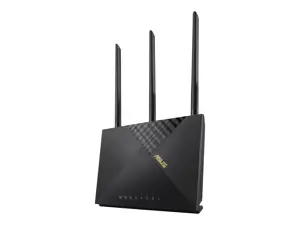 ASUS 4G-AX56, "Wi-Fi 6" (802.11ax), dviejų dažnių (2,4 GHz / 5 GHz), Ethernet LAN, 3G, juodas, stalinis maršrutizatorius