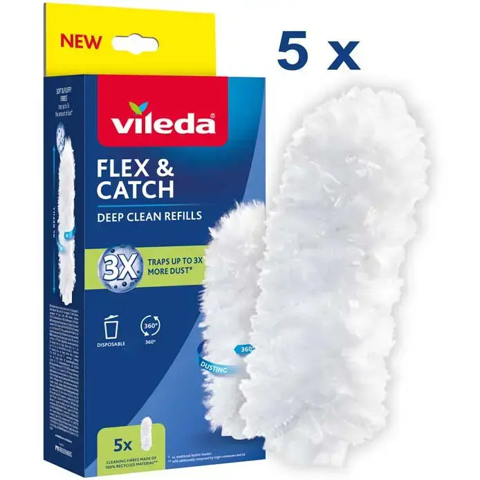 Vileda Flex&Catch dustpan refills, 5 pcs.
