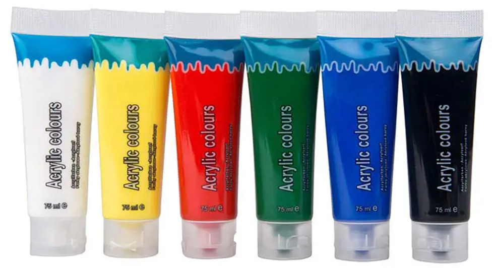 Artico - akrilinių dažų rinkinys 75 ml, 6 spalvos