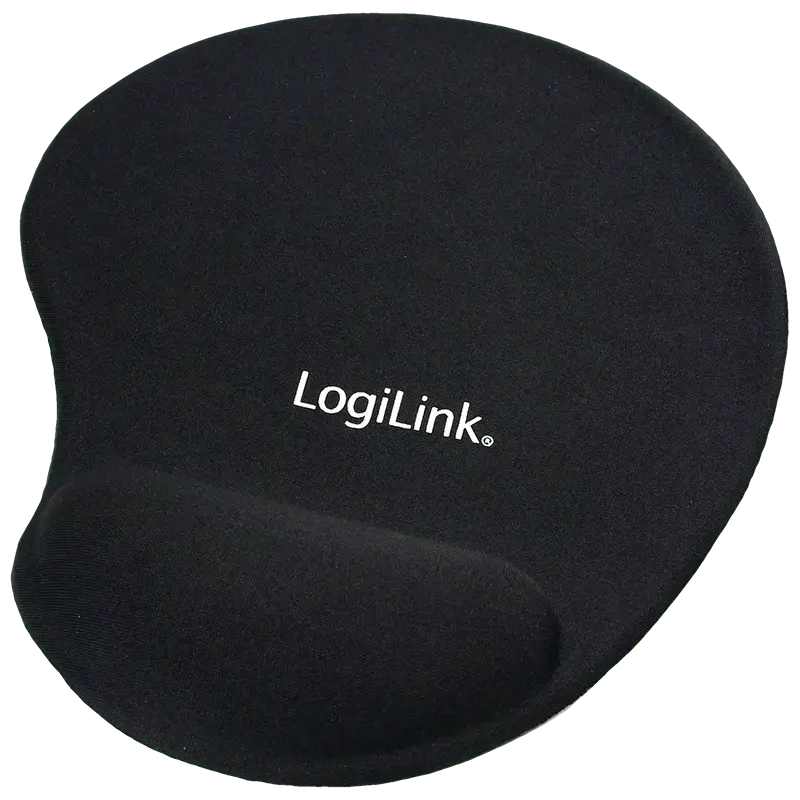 LOGILINK ID0027 LOGILINK - Gelinis pelės kilimėlis su riešo atrama, juodas