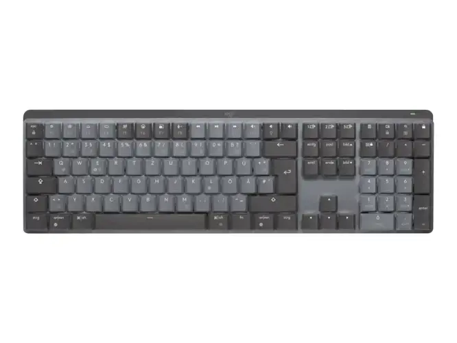 LOGITECH MX mechaninė belaidė apšviesta klaviatūra - GRAPHITE - (JAV) INTL - 2.4GHZ/BT - N/A - EMEA - TACTILE