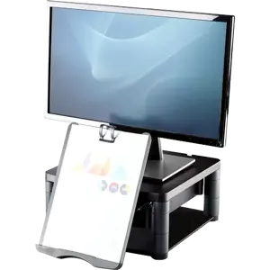 Fellowes Premium Monitor Riser Plus Graphite, Freestanding, 36 kg, 53.3 cm (21"), Height adjustment, Graphite