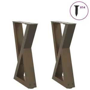 Kavos staliuko kojelės, 2 vnt., natūralus plienas, 38x(42-43,3) cm, plienas