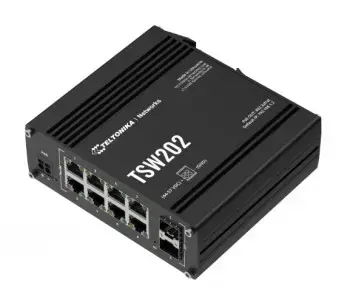 TELTONIKA VALDOMAS IOT KOMUTATORIUS TSW202 POE+ 8X1GB RJ45 2X1GB SFP