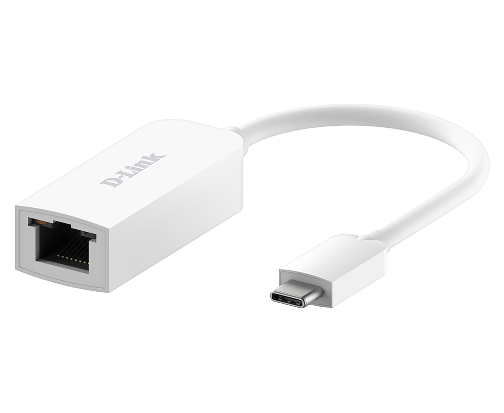 D-Link USB-C ir 2,5G Ethernet adapteris DUB-E250, laidinis, USB Type-C, Ethernet, 2500 Mbps, baltas