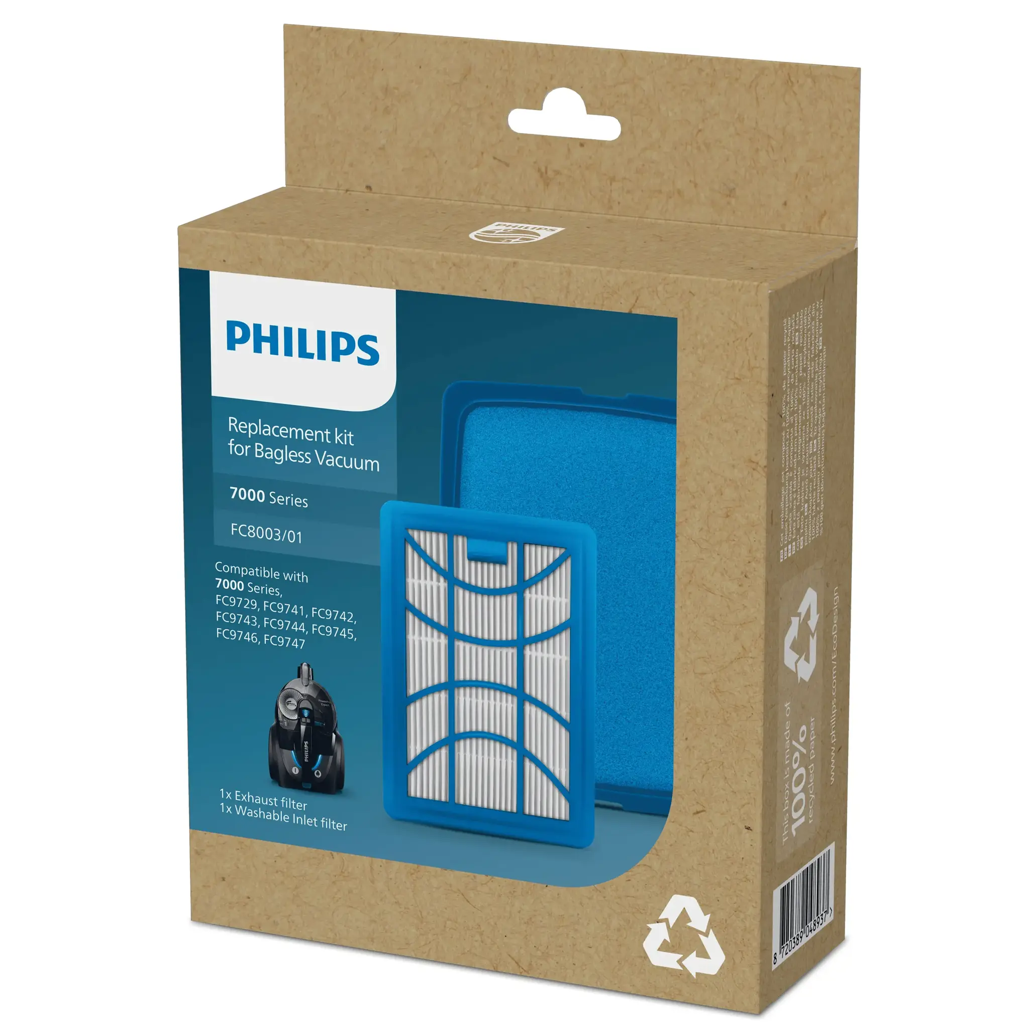 Philips PowerPro FC8003/01 Expert LP Replacement Kit (FC9729, FC974x) with Allergy & EPA11