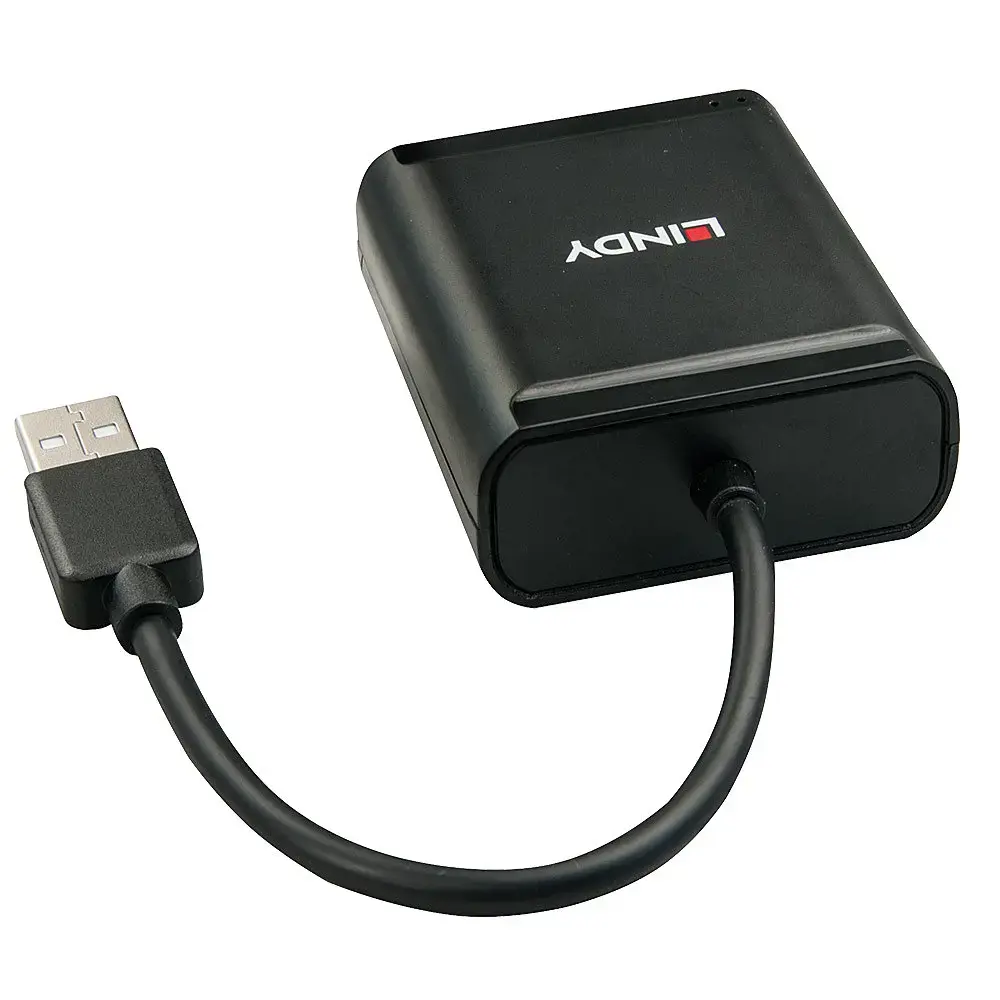 "Lindy" USB 2.0 Cat.5 ilgintuvas 60 m, 4 prievadai, USB 2.0, RJ-45, USB 2.0, juodas, metalinis, 52 mm, 60 mm