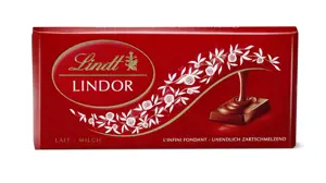 LINDT LINDOR pieninis šokoladas, 100g