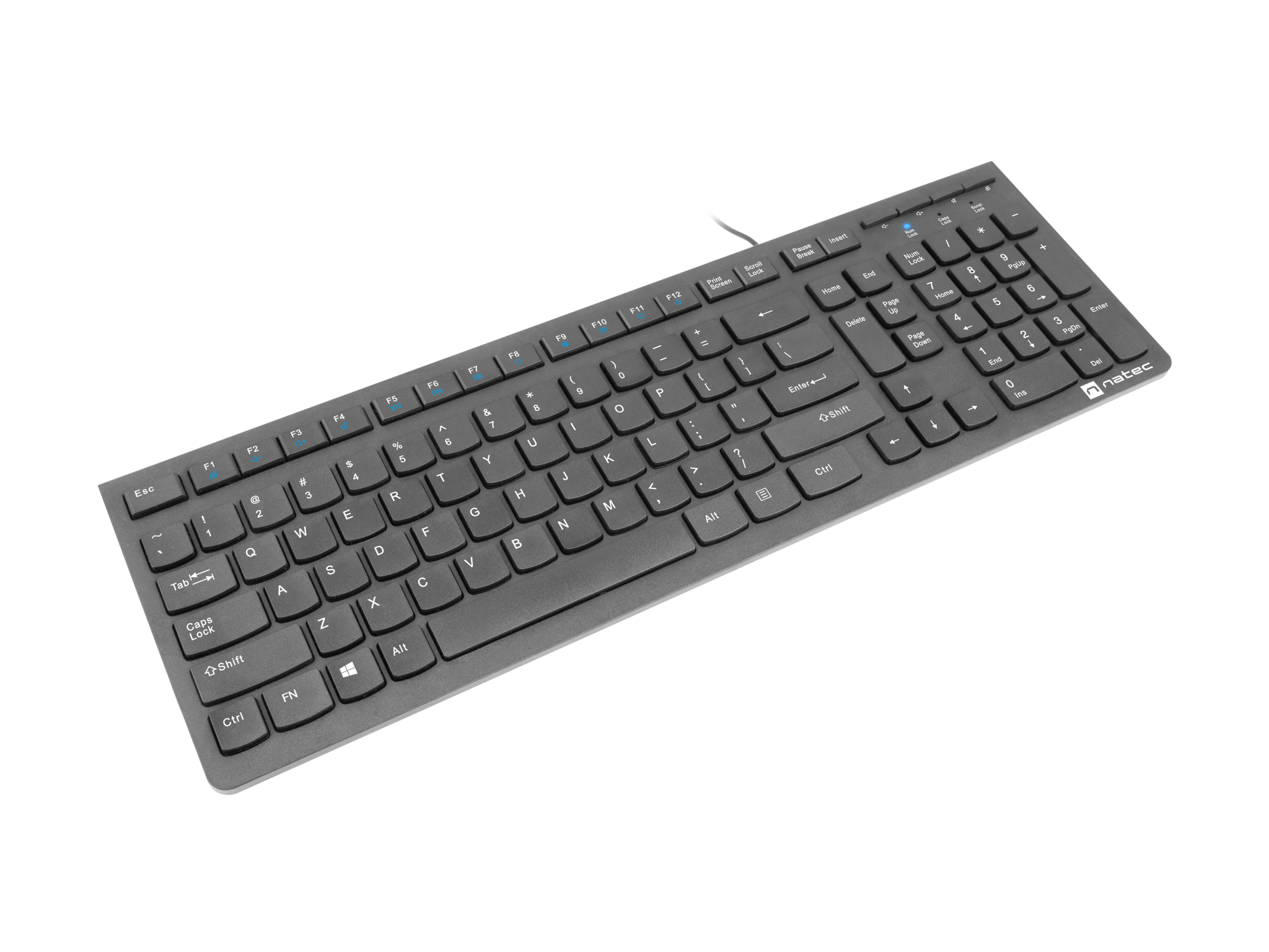 NATEC klaviatūra "Discus 2 US slim black