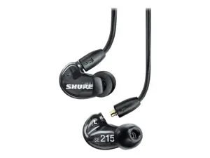 "Shure SE215" ausinės, juodos spalvos