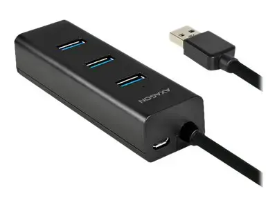 AXAGON HUE-S2B 4x USB3.0 įkrovimo koncentratorius, MicroUSB įkrovimo jungtis