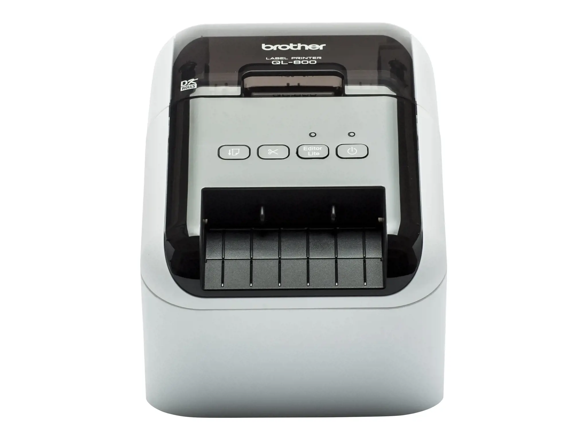 Brother QL-800, DK, tiesioginio terminio spausdinimo, 300 x 600 DPI, 148 mm/s, laidinis, juodas, pilkas