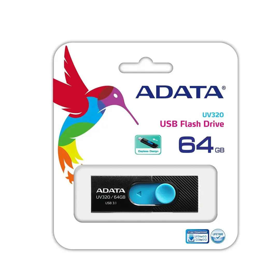 ADATA UV320 64GB USB3.1 juoda