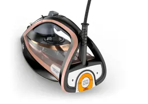 "Tefal Ultimate Pure FV9845", sausas ir garų lygintuvas, "Durilium Autoclean" padas, 3 m, 260 g/min, juodas, varinis, 60 g/min
