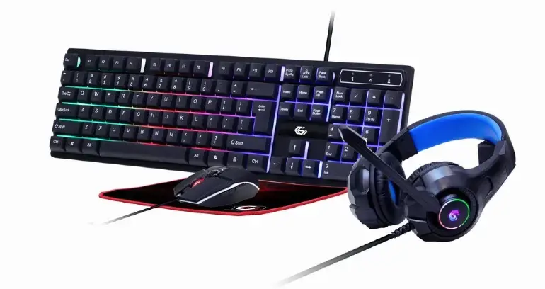 GEMBIRD 4-in-1 žaidimų rinkinys su foniniu apšvietimu "Ghost" JAV išdėstymas