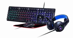 GEMBIRD 4-in-1 žaidimų rinkinys su foniniu apšvietimu "Ghost" JAV išdėstymas