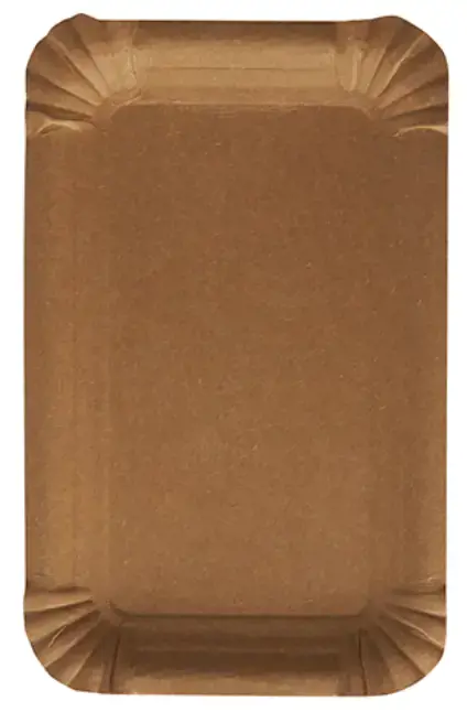 Lėkštės Pure, vienkartinės, popierinės, rudos, 10 cm x 16 cm, 250 vnt.