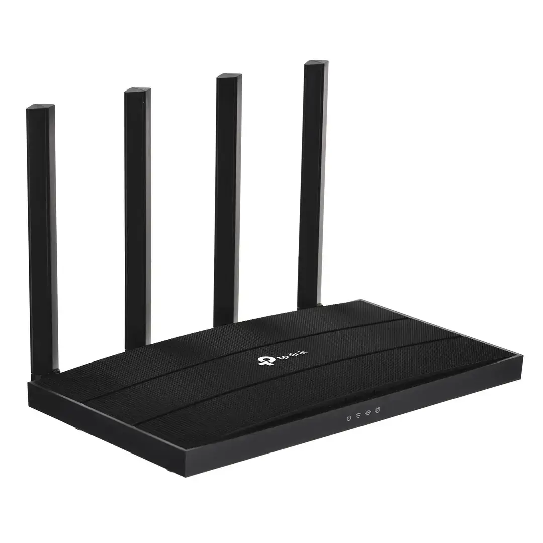 TP-Link Archer AX1500 Wi-Fi 6 maršrutizatorius, "Wi-Fi 6" (802.11ax), trijų dažnių (2,4 GHz / 5 GHz / 5 GHz), Ethernet LAN, juodas, stalinis maršrutizatorius