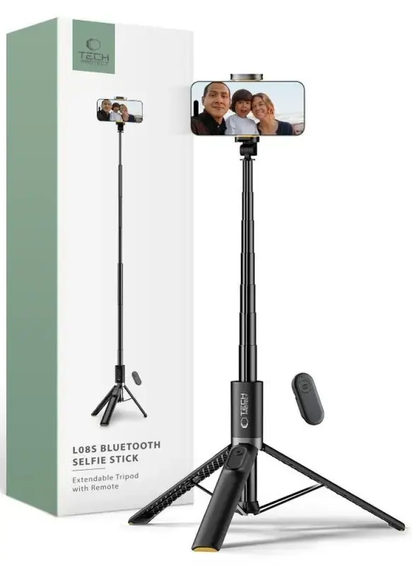 "Tech-Protect Selfie Stick" trikojis L08S, juodas