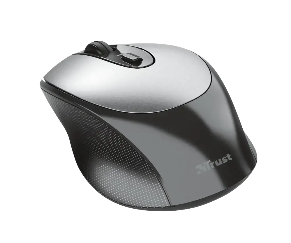 "Trust Zaya", dvipusis, optinis, RF belaidis, 1600 DPI, juodas, pilkas