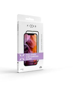 Fiksuotas pilnas dangtelis "Infinix Hot 30i" grūdinto stiklo juoda ekrano apsauga