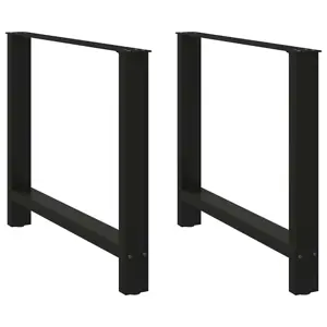Valgomojo stalo kojos, juodos, 2 vnt., 90x(72-73) cm, plienas