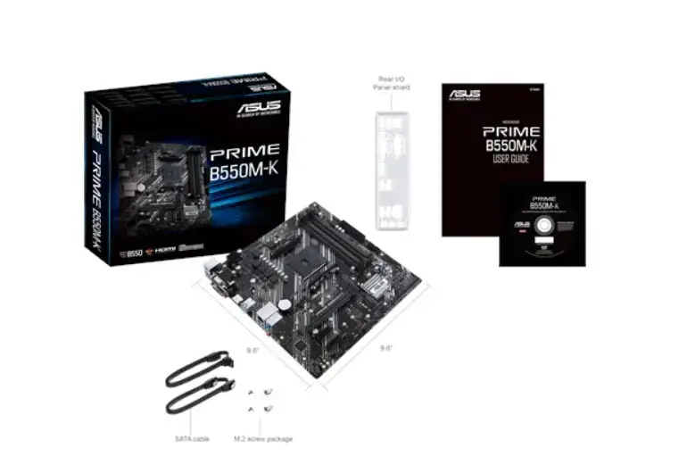 ASUS PRIME B550M-K, AMD, "Socket AM4", 3 kartos "AMD Ryzen™ 3", 3 kartos "AMD Ryzen 5", 3 kartos "AMD Ryzen™ 7", 3 kartos..., DDR4-SDRAM, 128 GB, DIMM