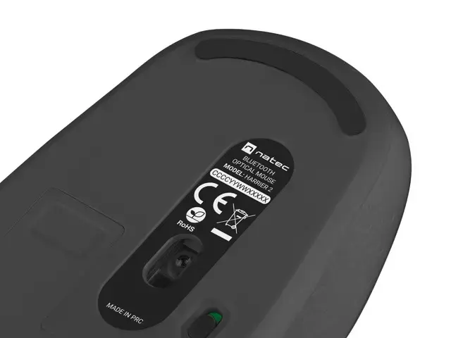 NATEC belaidė pelė "Harrier 2" 1600DPI "Bluetooth 5.1", juoda