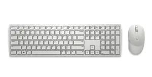 DELL KM5221W-WH, pilno dydžio (100%), RF belaidis, QZERTY, baltas, pelė pridedama