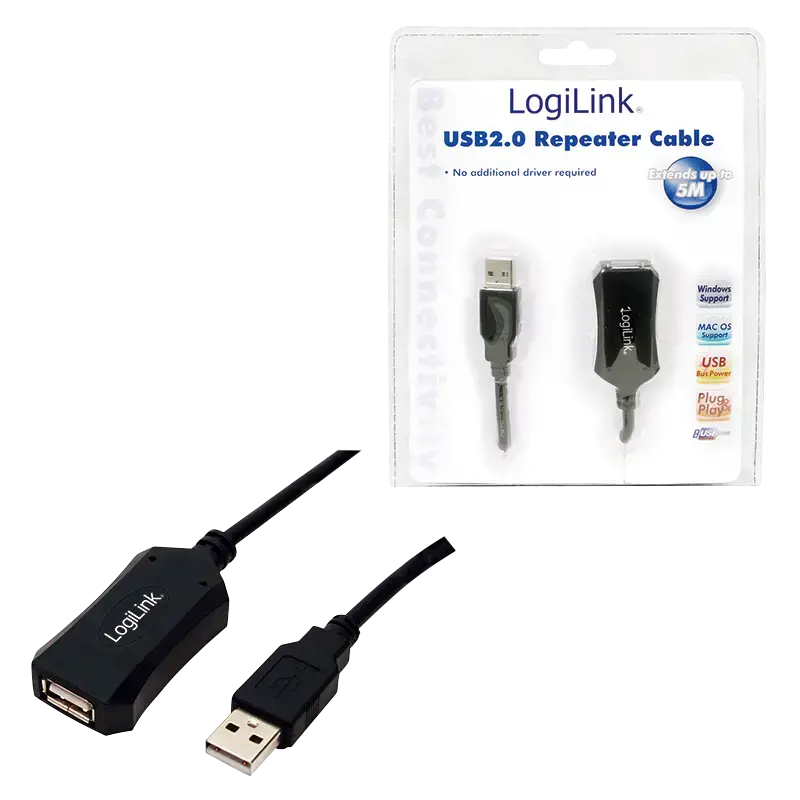 LOGILINK UA0001A LOGILINK - Kabelio kartotuvas USB 2.0 5 m