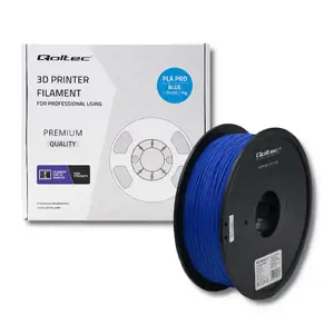QOLTEC Professional 3D spausdinimo gija PLA PRO 1,75 mm 1 kg mėlyna