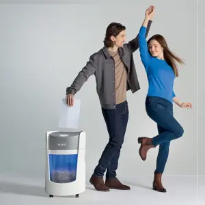 Leitz IQ OptiMax Small Office 350 Micro Cut Paper Shredder, P5, 22L, White