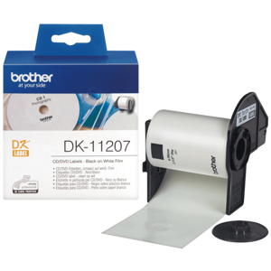 OEM ribbon Brother DK-11207 CD/DVD black on white