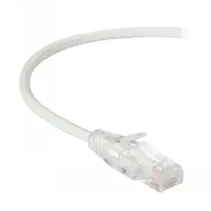 BLACKBOX CAT6A UTP SLIM-NET PATCH CABLE, 28AWG, 500-MHZ, PVC - WHITE, 2.1M