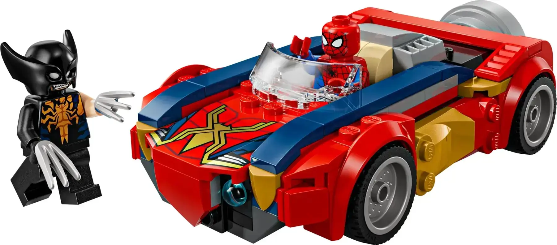 LEGO MARVEL 76336 Spider-Man Car vs. Venomized Wolverine
