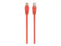 GEMBIRD PP12-0.25M/R Gembird sujungimo kabelis RJ45, cat.5e, UTP, 0,25 m, raudonas