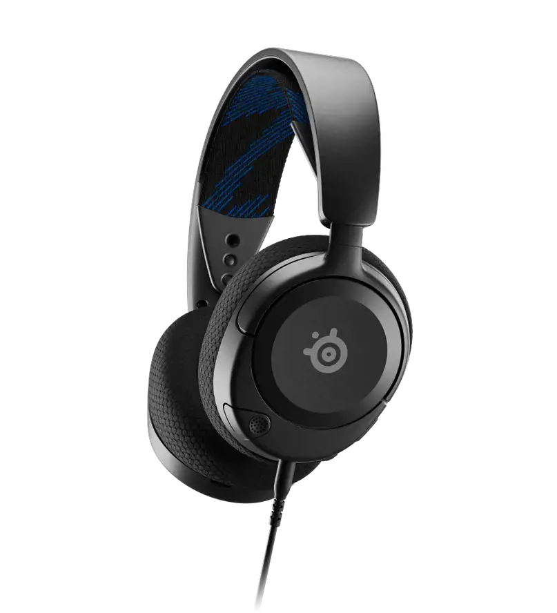 "SteelSeries" žaidimų ausinės "Arctis Nova 1P Over-Ear", įmontuotas mikrofonas, juodos spalvos, triukšmo slopinimas