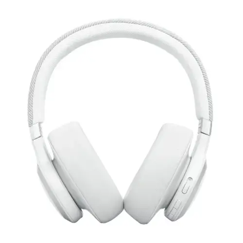 JBL belaidės ausinės "Live 770NC", baltos spalvos