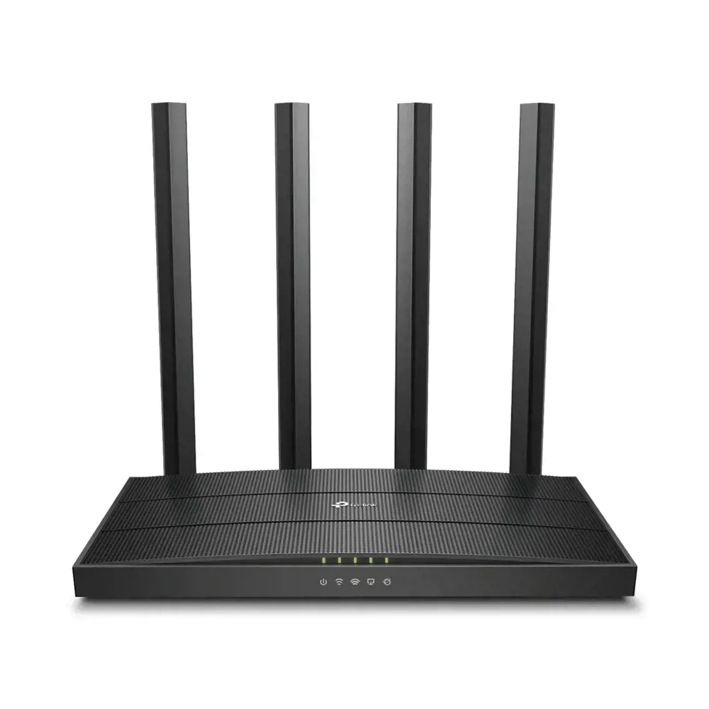 TP-Link AC1900 belaidis MU-MIMO "Wi-Fi" maršrutizatorius, "Wi-Fi 5" (802.11ac), dviejų dažnių (2,4 GHz / 5 GHz), Ethernet LAN, juodas, stalinis maršrutizatorius
