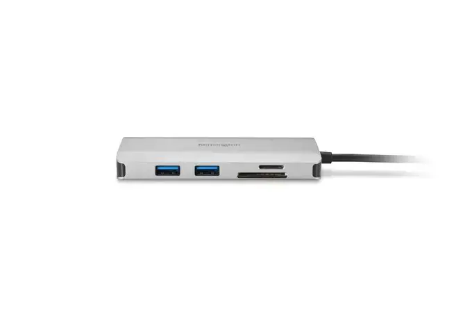 "Kensington" UH1400P USB-C 8-in-1 mobilusis dokas be vairuotojo, USB 3.2 Gen 1 (3.1 Gen 1) Type-C, 85 W, 10,100,1000 Mbit/s, juodas, sidabrinis, "MicroSD" (TransFlash), SD, Kinija