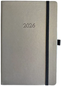 Kalendorius BALTIC WEEK, 2026, PU, A5, sidabrinė (Baltic)