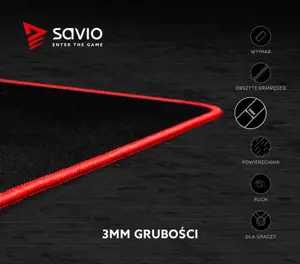 SAVIO Turbo Dynamic M (450 mm x 3 mm) žaidimų pelės kilimėlis