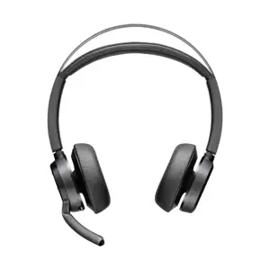 Poly Voyager Focus 2 Belaidės ausinės, Bluetooth, USB-C/A Adapter, Charging stand, Juoda