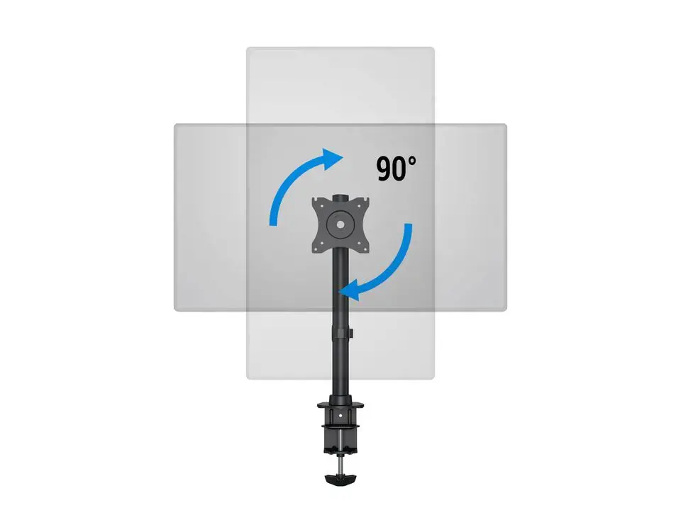 Multibrackets M Deskmount Basic Single, 10 kg, 38.1 cm (15"), 68.6 cm (27"), 100 x 100 mm, Height adjustment, Black