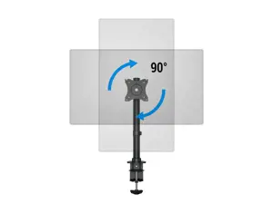 Multibrackets M Deskmount Basic Single, 10 kg, 38.1 cm (15"), 68.6 cm (27"), 100 x 100 mm, Height adjustment, Black