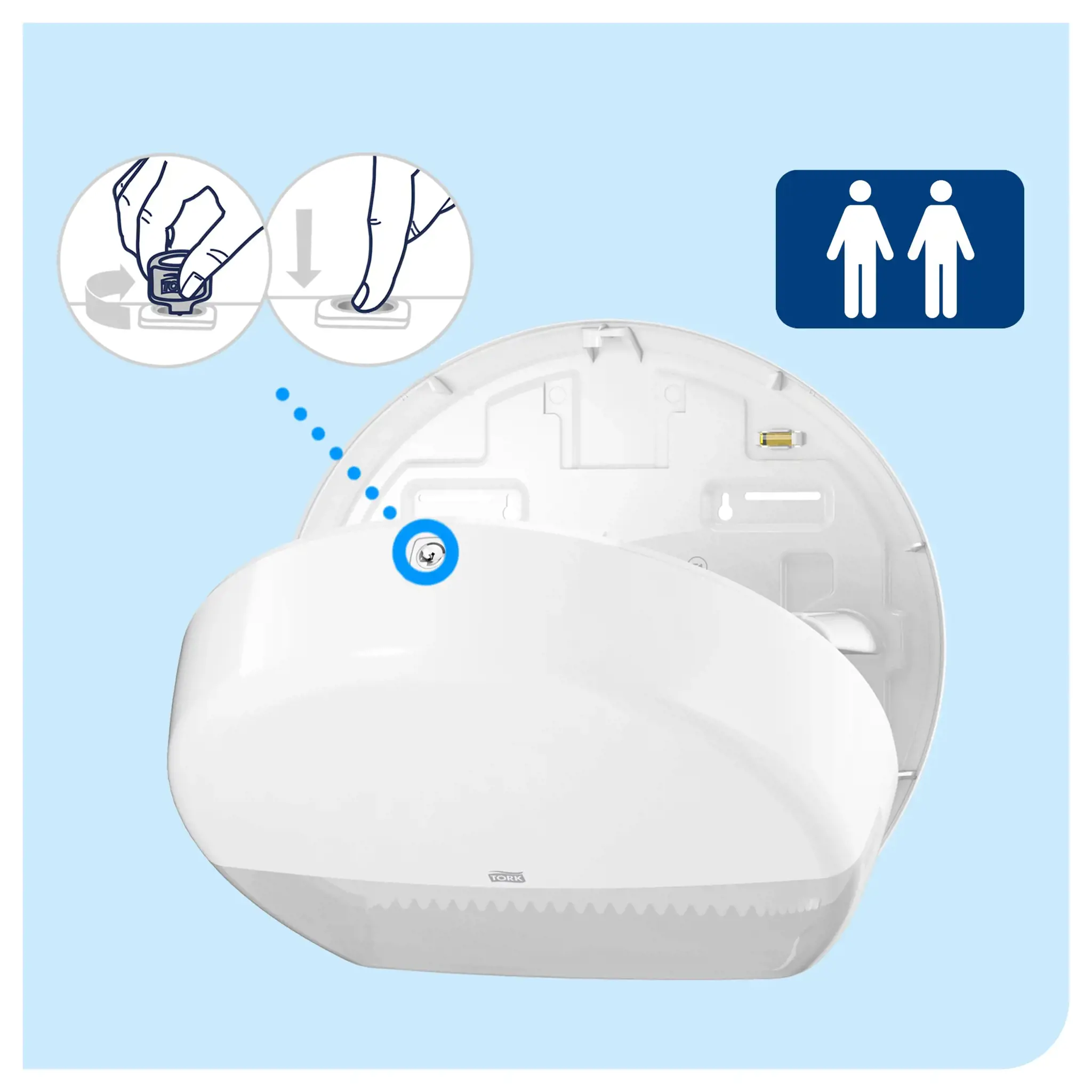 Tualetinio popieriaus laikiklis TORK Mini,T2 555000