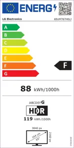 LG 4K UHD Smart TV | 65UM767H0LJ | 65 " | webOS | Wi-Fi | 380 cd/m²