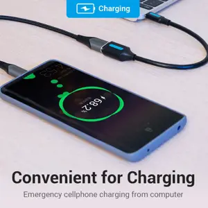 Vention USB 3.1(Gen 1) C vyriškos ir A moteriškos lyties OTG kabelis 0.15M Juodas PVC tipo, 0.15 m, USB C, USB A, USB 3.2 Gen 1 (3.1 Gen 1), 5000 Mbps, juodas