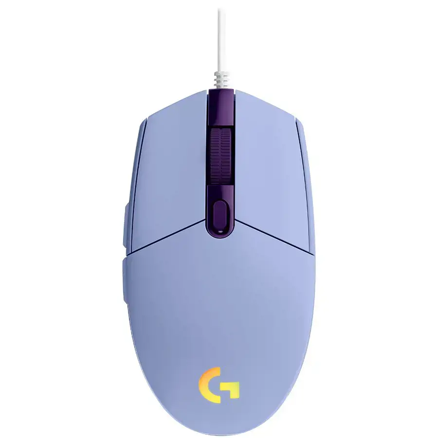 LOGITECH G203 LIGHTSYNC laidinė žaidimų pelė - LILAC - USB