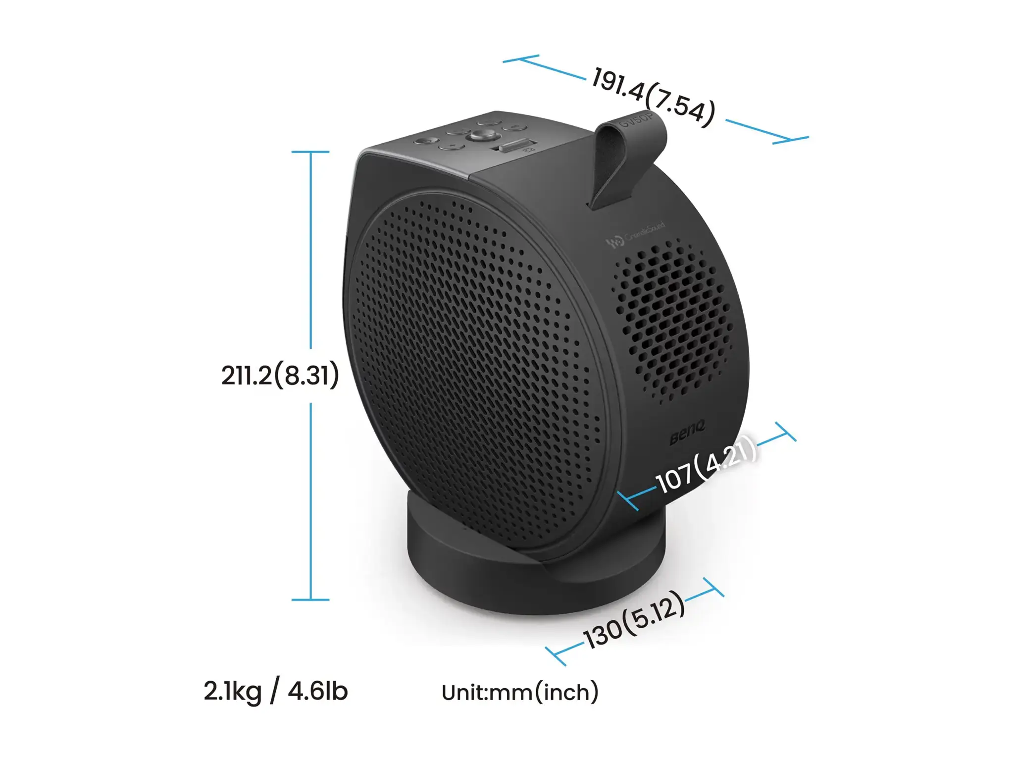 Benq GV50P Projector | Full HD (1920x1080) | 500 ANSI lumens | Black | Wi-Fi